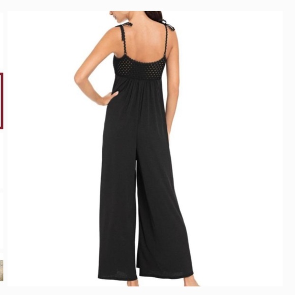 Robin Piccone Chira Jumpsuit Cover Up Size M Black NWOT - Picture 2 of 14